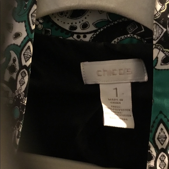 Chico’s Green, Black, White Blazer - Picture 9 of 11